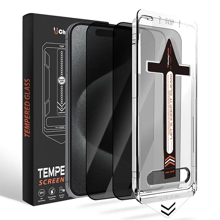 Military-Grade Privacy Screen Protector with Ultra-easy Install Box