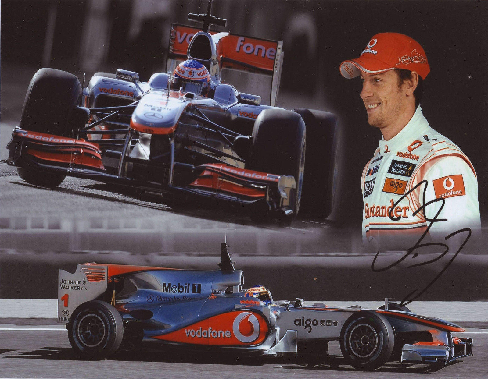 JENSON BUTTON AUTOGRAPH SIGNED PP Photo Poster painting POSTER