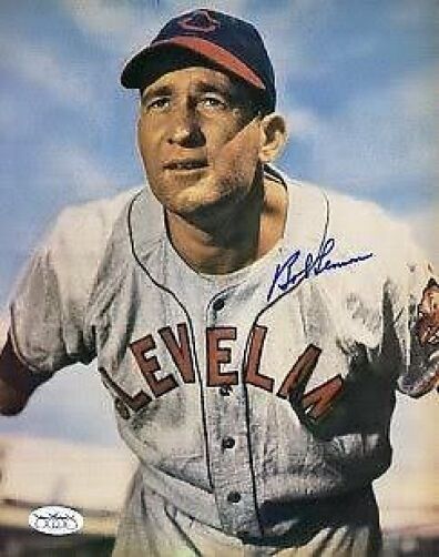 Bob Lemon Signed Jsa Cert Sticker 8x10 Photo Poster painting Autograph Authentic