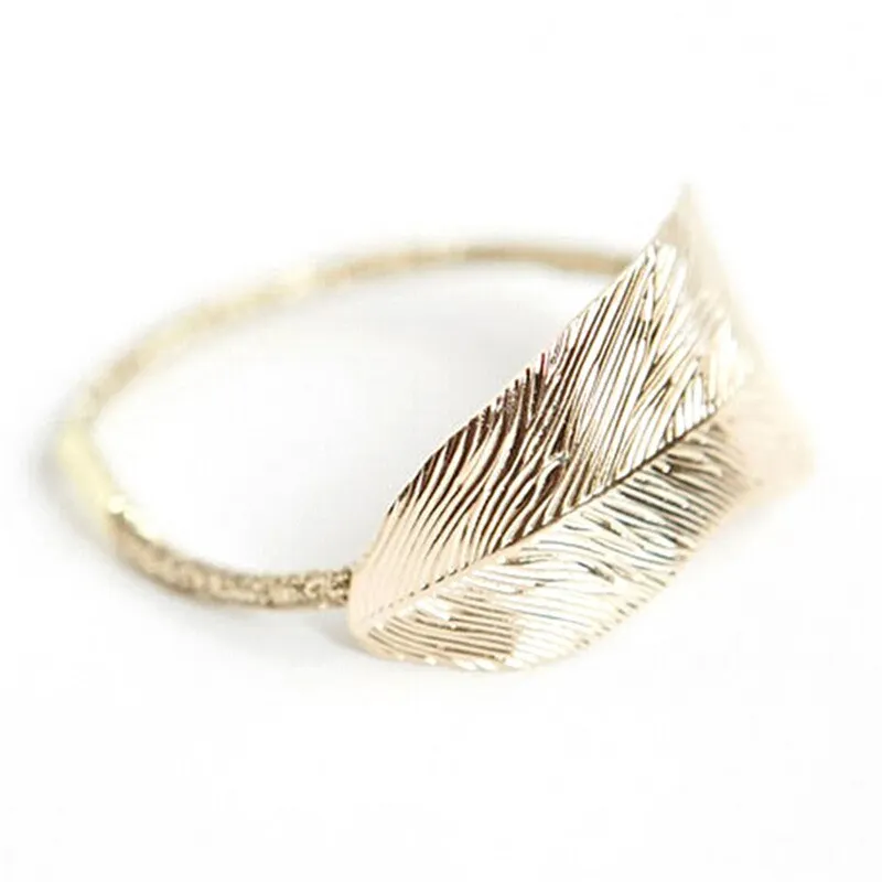 1pc Girls Women Elastic Rubber hair Band Tree Leaf Shape Metallic Hair RopeHeaddress Rope Women Hair Accessories