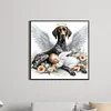 Diamond Painting-DIY Full Round Drill Angel Baby And Dog