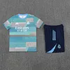 2025/2026 Real Madrid Pre-Match Training Blue-Green Shirt+Shorts 1:1 Thai Quality