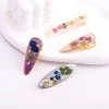 10PCS Handmade Dried Flower Drop Drip Pearls Hair Clips