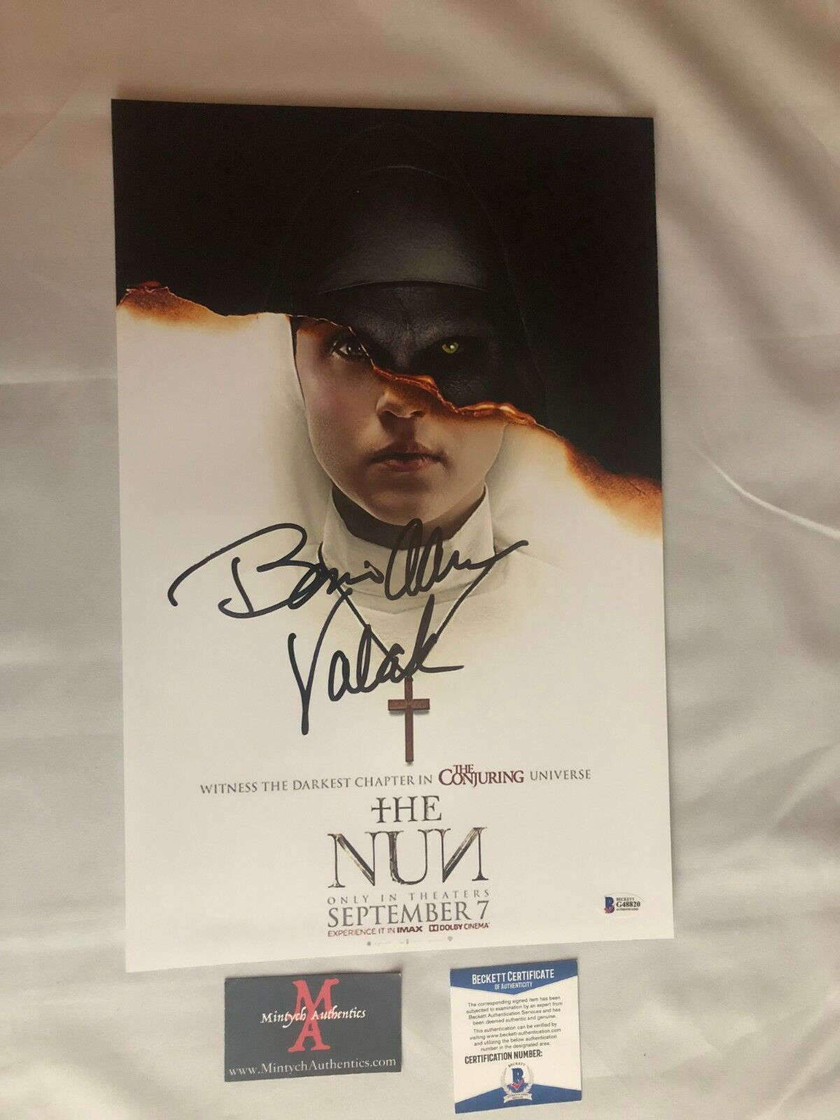 BONNIE AARONS THE NUN AUTO SIGNED 11x17 Photo Poster painting! VALAK! THE CONJURING BECKETT COA