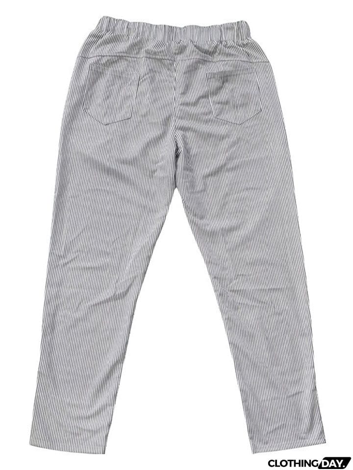 Men's Relaxed Fit Striped Straight-Leg Trousers