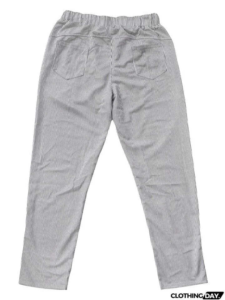 Men's Relaxed Fit Striped Straight-Leg Trousers