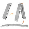 [US Local Warehouse] 2PCS 85 Inch Aluminum Motorcycle Ramp with Handle Truck Ramps with Safety Straps and Gloves Heavy Duty Folding Loading Ramps for Pickup Trucks