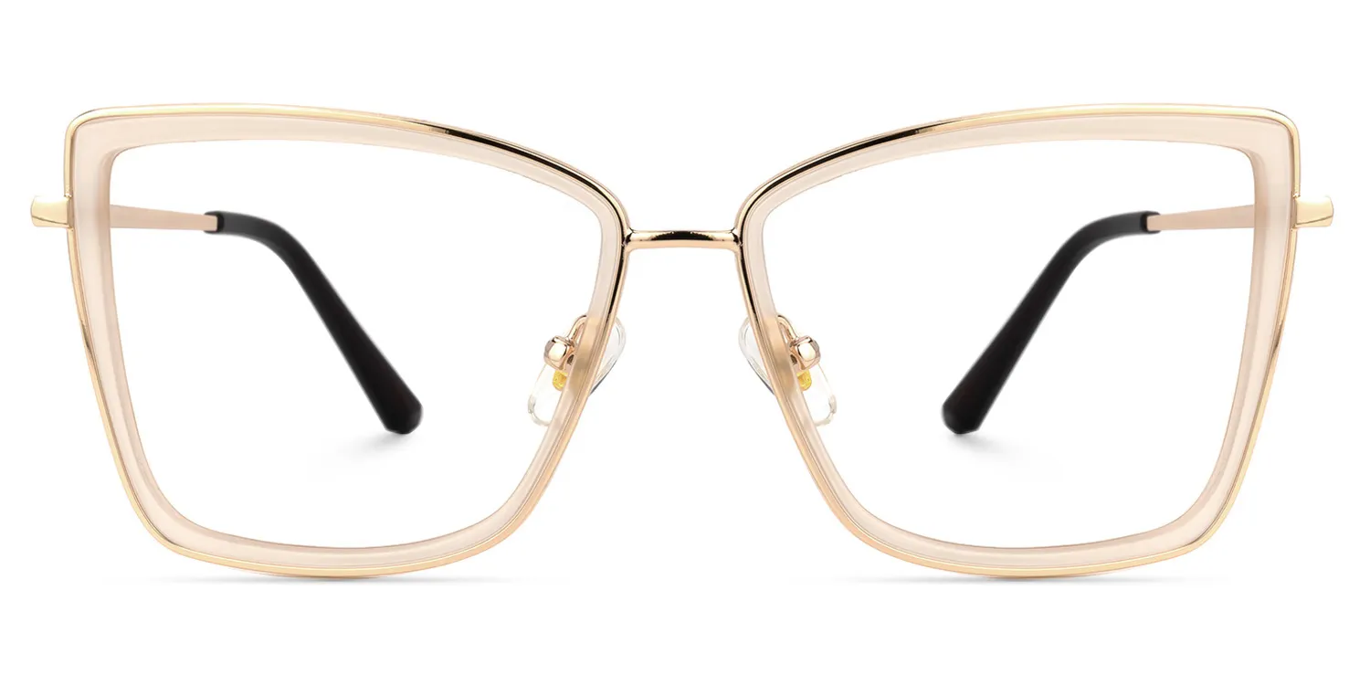 Celia Champagner Schmetterling Brille Champagner