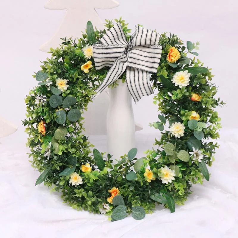 18.90in Artificial Wreath Flower Hanging Garland Wall Door Ornaments