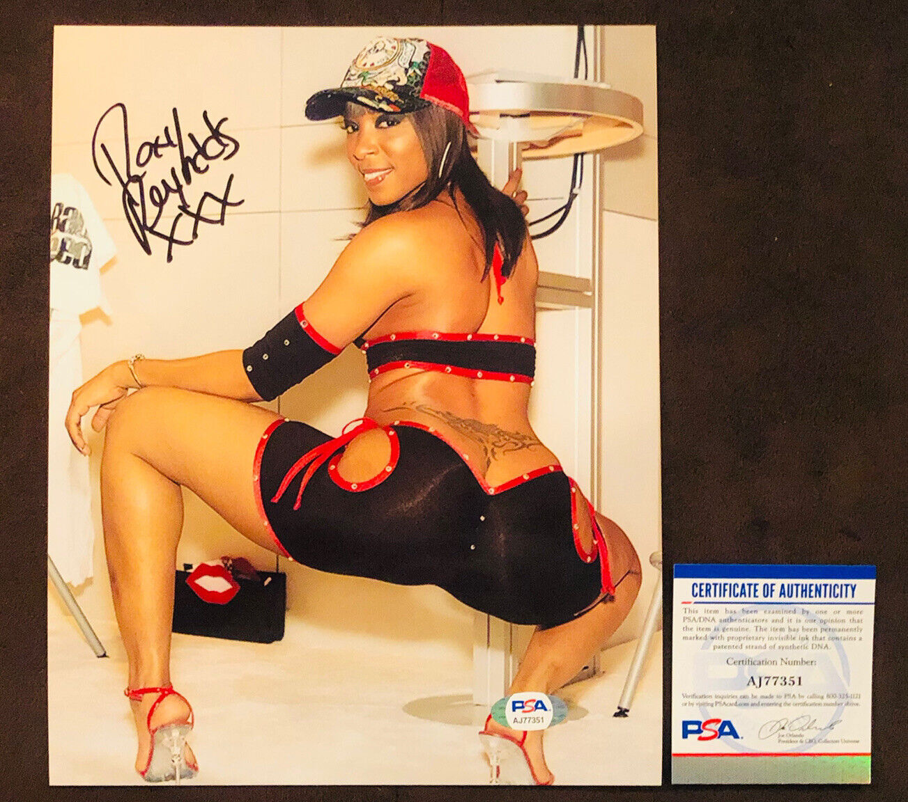 Roxy Reynolds Adult STAR SIGNED 8X10 Photo Poster painting Autograph Sexy Naughty America PSA