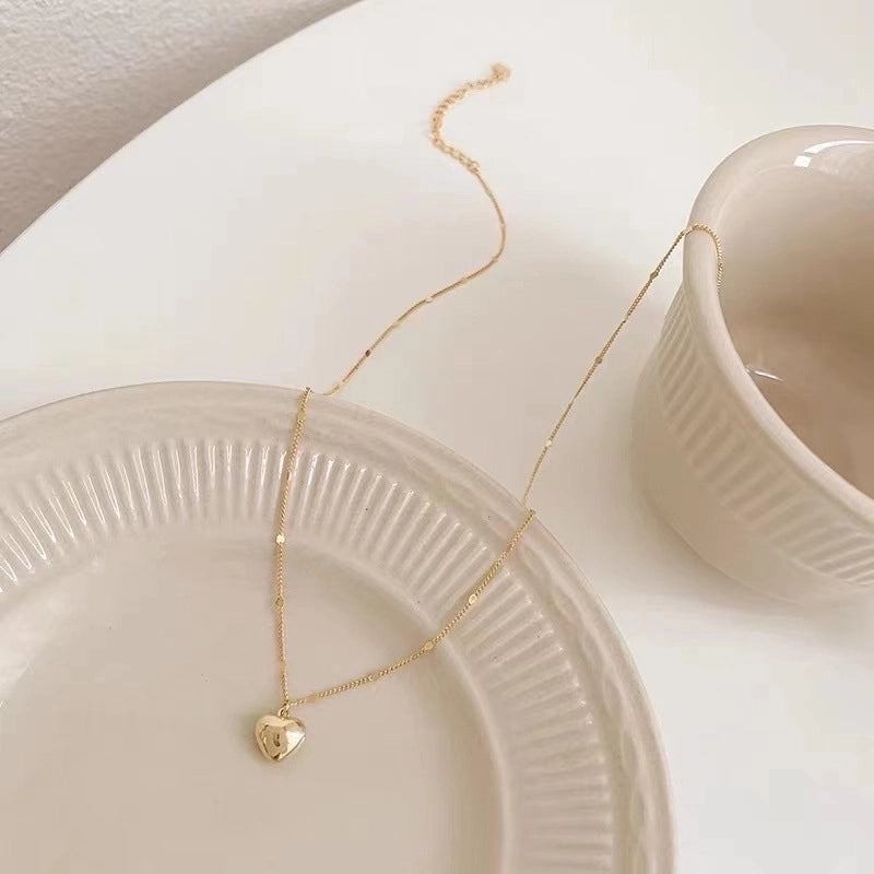 Casual Minimalist Heart Shape Stainless Steel Polishing Plating Necklace Pendant