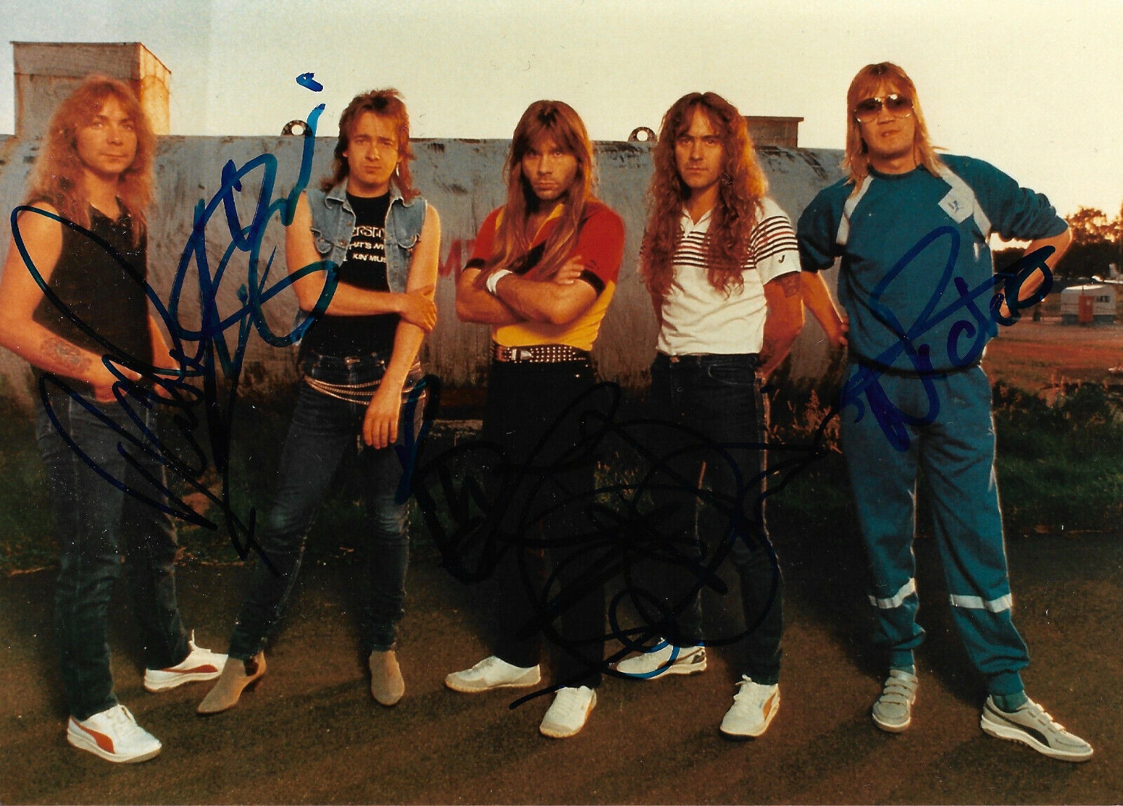 Iron Maiden full signed 5x7 inch Photo Poster painting autographs ACOA