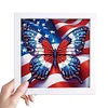 Butterfly Flower 5D DIY Partial Special Shaped Drill Diamond Painting With Frame Kit 17.2x17.2cm
