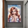 >SALE<Full Embroidery Eco-cotton Thread 11CT Print Winter Girl Cross Stitch 50x65cm
