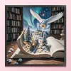 Book Scenery Scenery Full 11CT 3 Strands DIY Stamped Cross Stitch Kits for Beginners Adults Home Wall Decor Cross Stitch Art and Crafts Kits 45x45cm