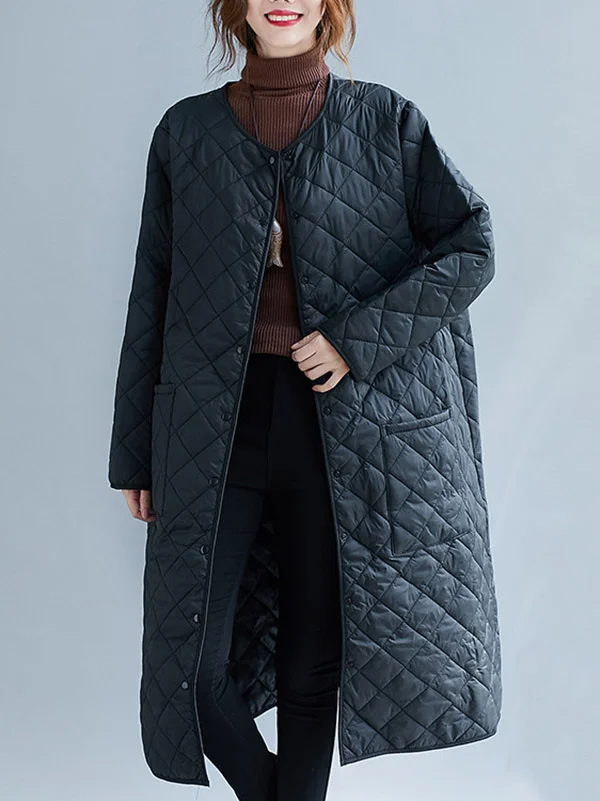 Original Solid Warm Thin Coat