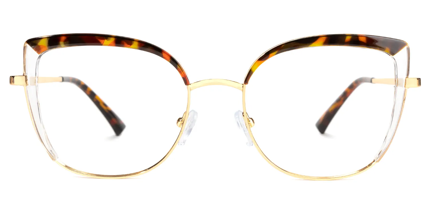 Darius Gelb-Tortoise Cateye Brille Gelb-Tortoise