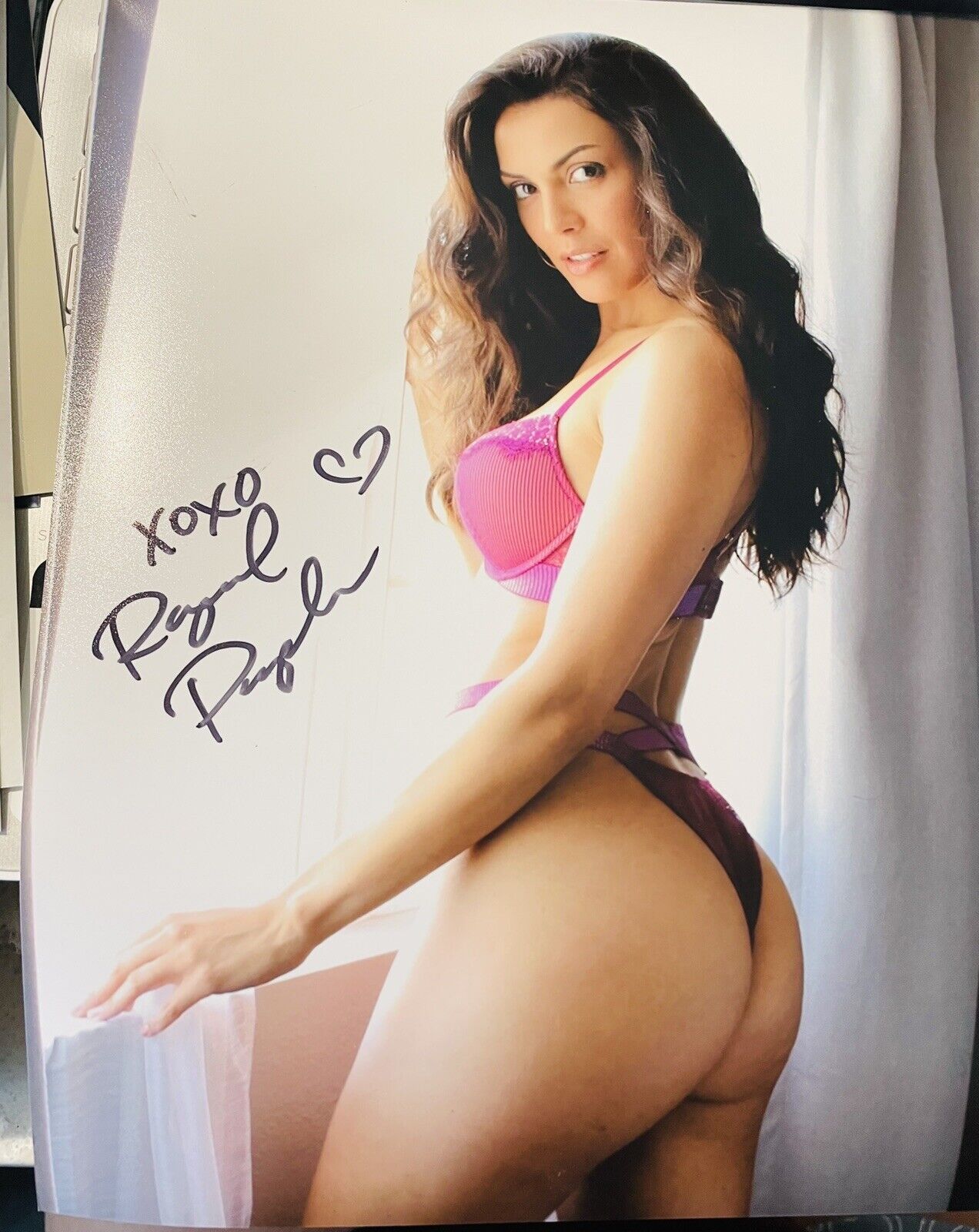 Raquel Pomplun Signed 8x10 Photo Poster painting Beckett BAS COA Sexy PMOY Playboy Autograph D3