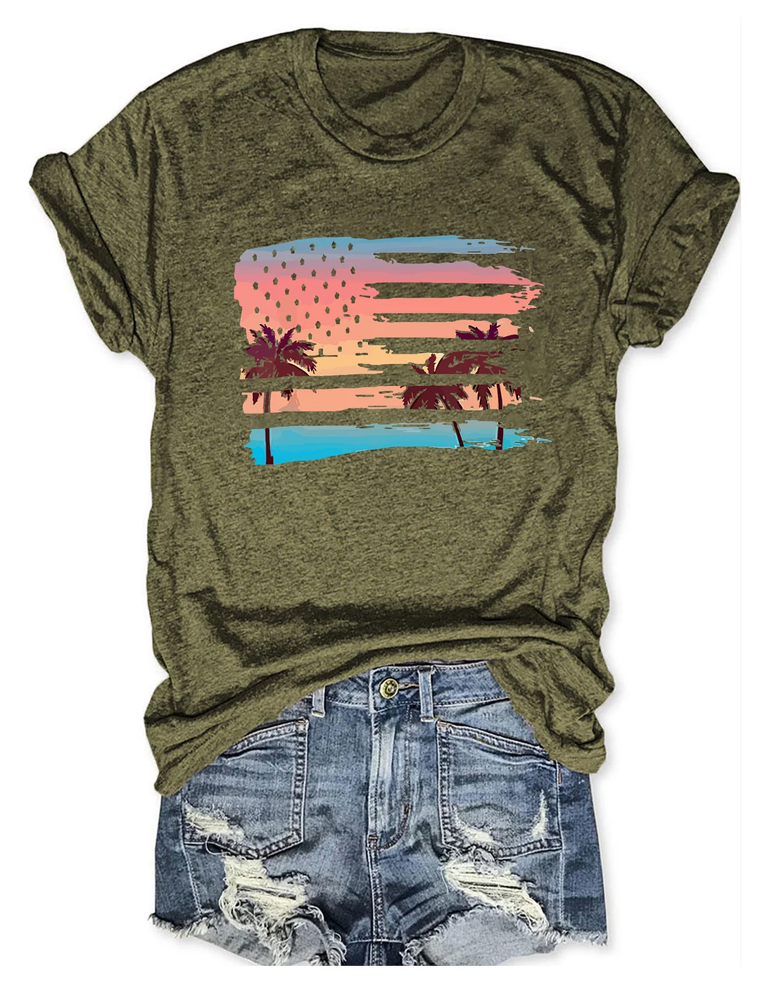 Patriotic Beach T-Shirt