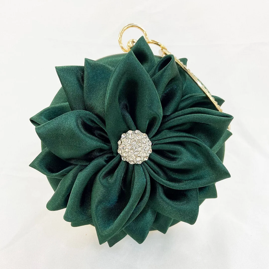 Flower Clutch Purse Design in Fashion Round Clutches Dress Favor Party Bag