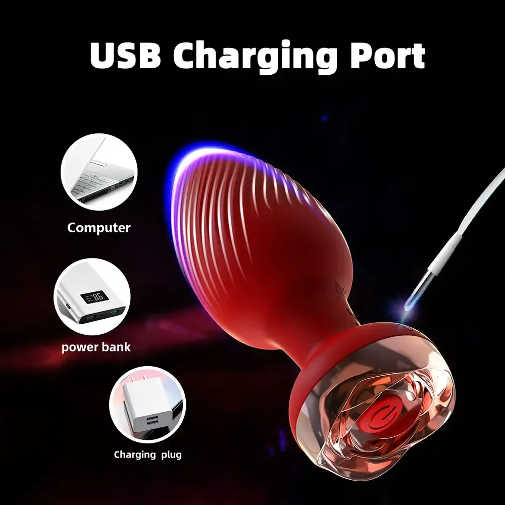 Rose - Anal Plug Remote Control Rose Butt Plug