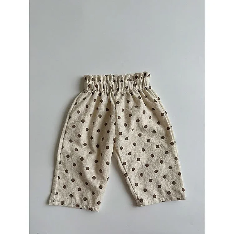 Baby Toddler Dot Plaid High Waist Pants