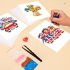 12pcs Independence Day 5D DIY Square Drill Diamond Painting Kits for Adults Beginners Home Decor Diamonds Paintings Gem Art 5.91x7.09in