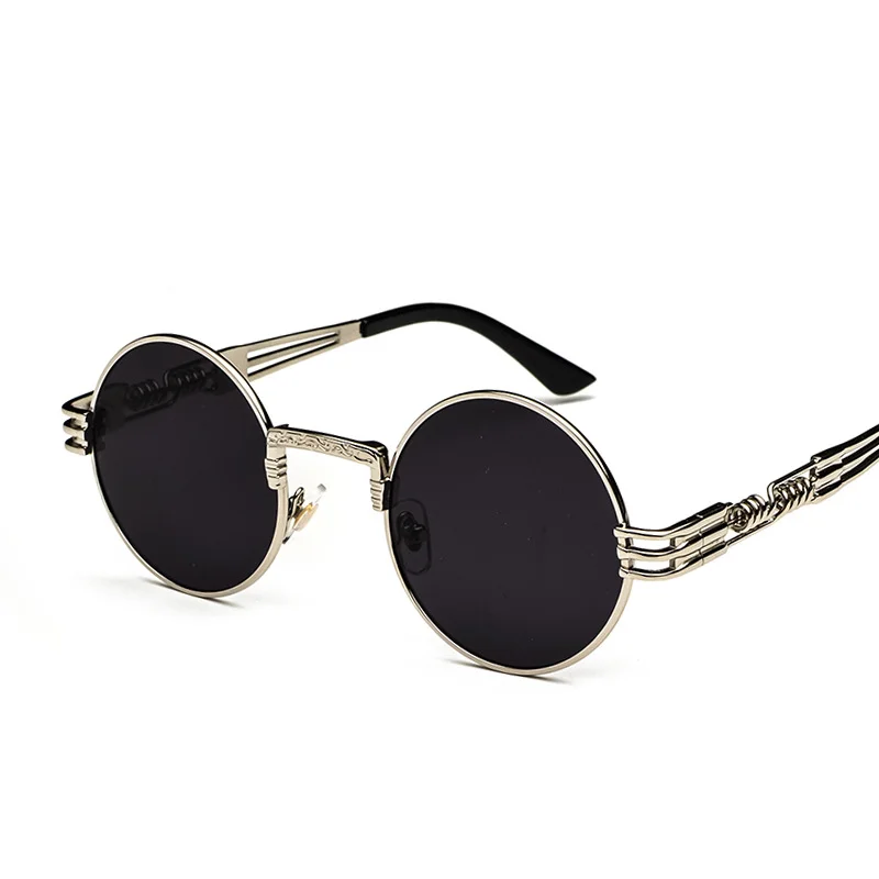 Unisex Round Framed Sunglasses Punk Glasses