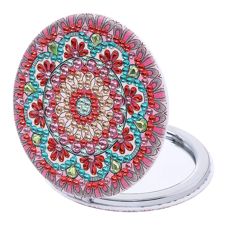 DIY Diamond Art Mosaic Makeup Mirror Art Craft Set Mandala Pattern Pocket Mirror