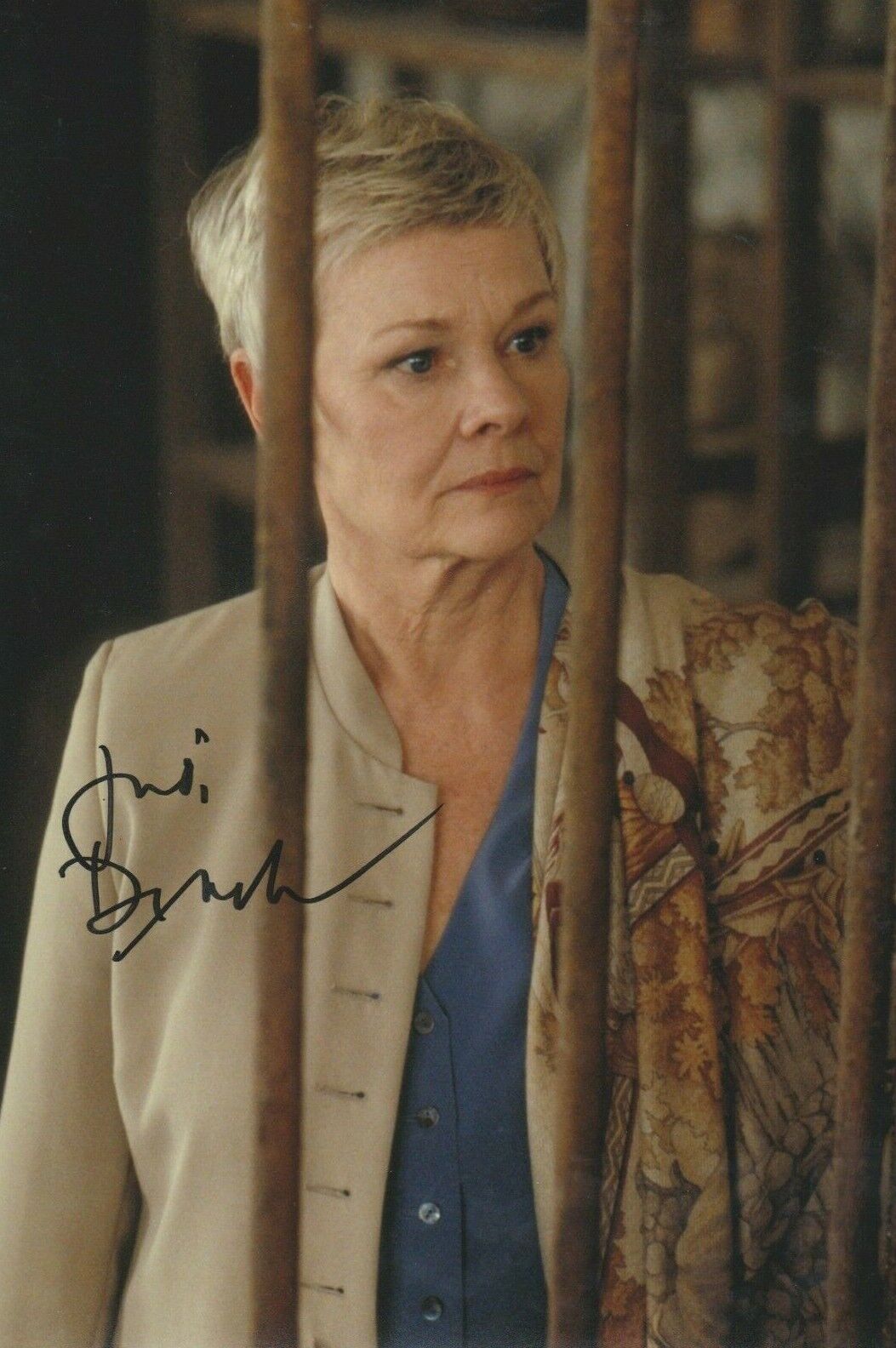 Judi Dench **HAND SIGNED** 12x8 Photo Poster painting ~ AUTOGRAPHED ~ James Bond M