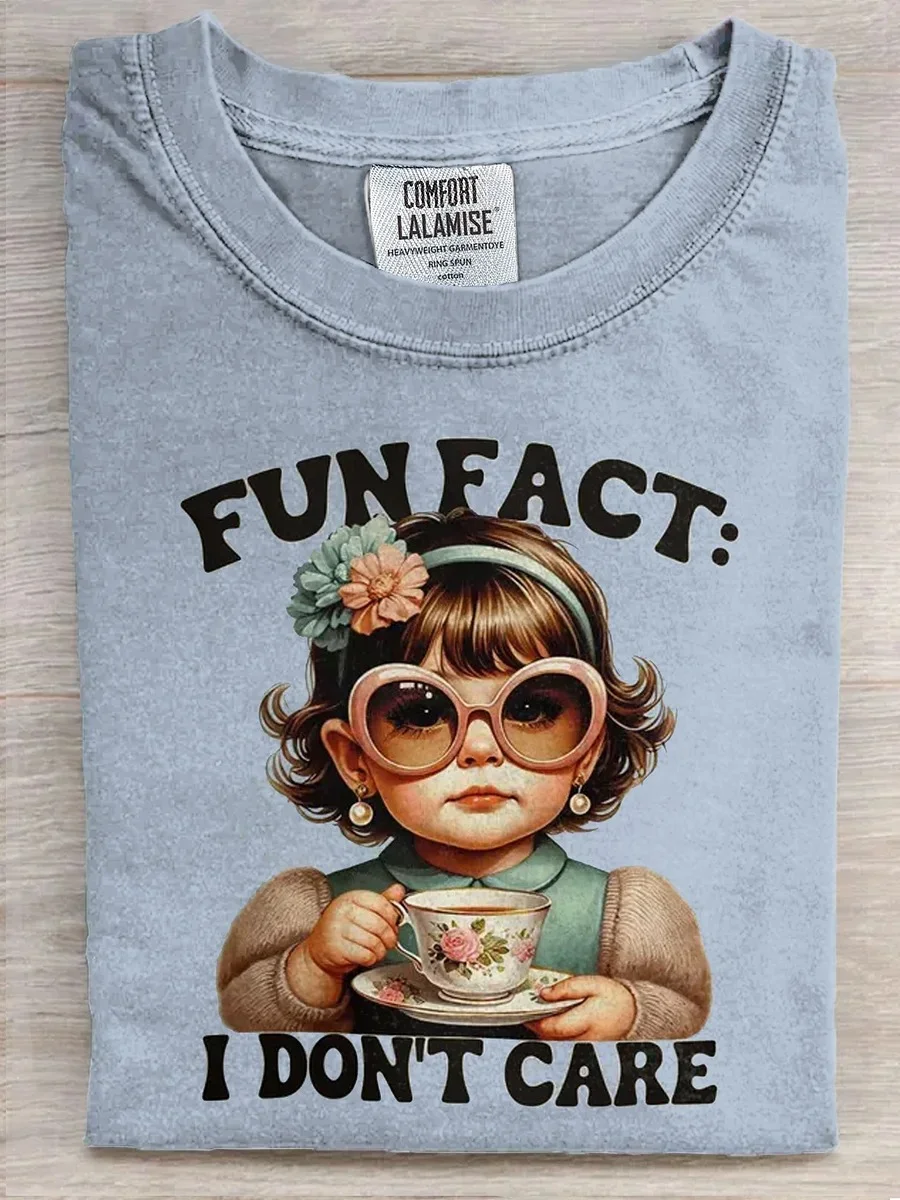 Eagerlys  Fun Fact I Dont Care Funny T-shirt Eagerlys