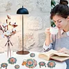 Kits de dessous de verre &agrave; motif animal 5d bricolage avec support pour la maison