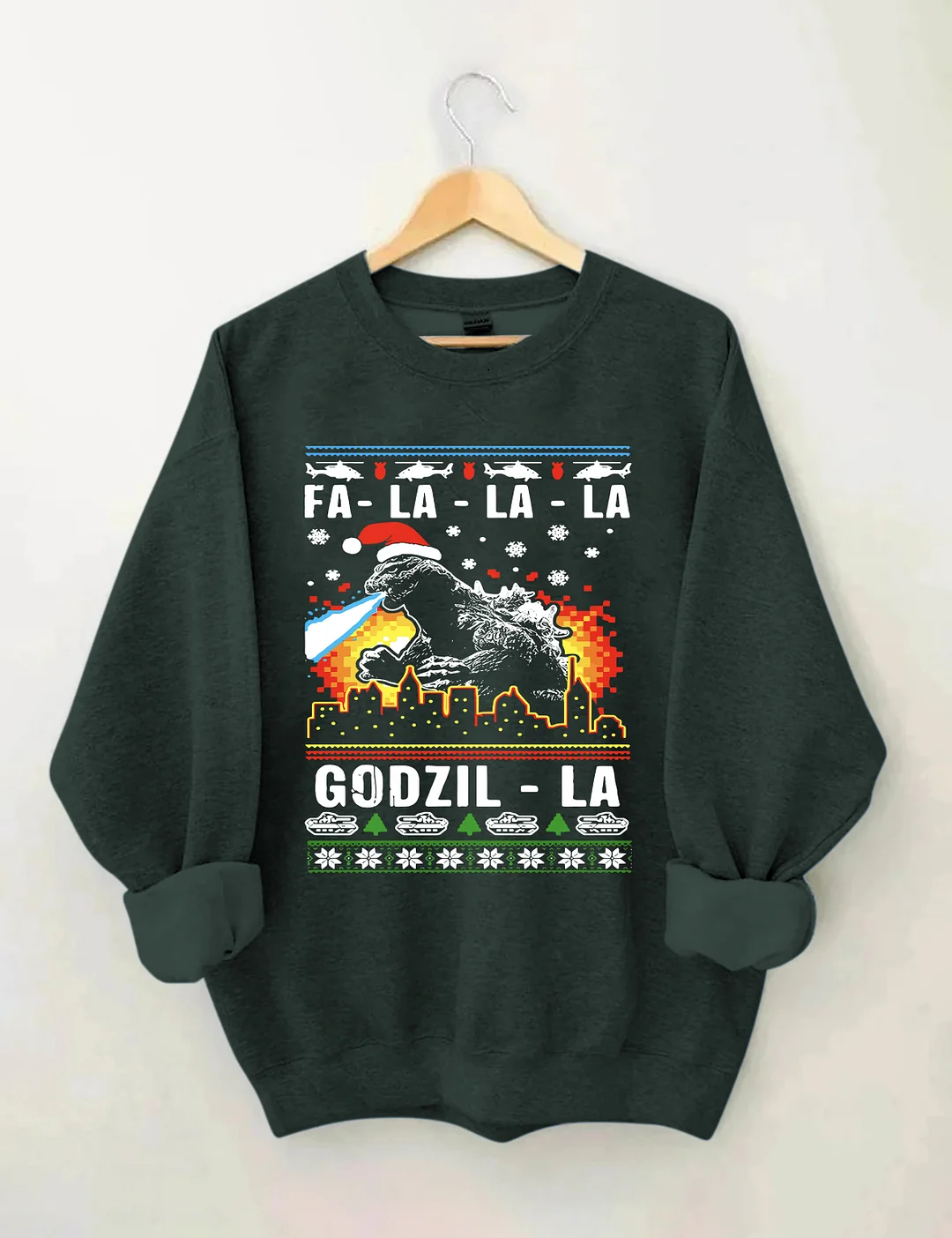 Funny Godzilla Ugly Christmas Sweatshirt