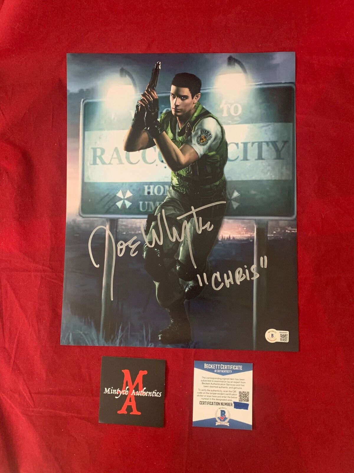 JOE WHYTE AUTOGRAPHED SIGNED 11x14 Photo Poster painting! RESIDENT EVIL! BECKETT COA!