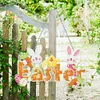 5D DIY Special Shaped Diamond Painting Easter Egg Bunny Festival Hanging With Lamp String Kit