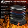 Noiposi Fireproof Document Box with 5200℉ Heated Insulated, Waterproof and Fireproof Document Storage with Lock,Home Safe Storage Document Organiser Case for A4 Important Documents,File and Deed