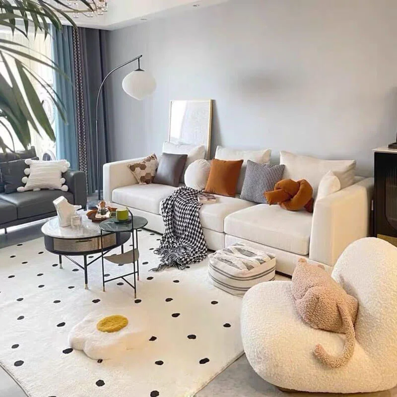 Black And Beige Irregular Rugs,Soft Home Decor Floor Rugs