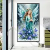 Blue Angel Girl Full DIY 5D Round Drill Art Piers Piers Kits de peinture en diamant pour adultes/d&eacute;butants id&eacute;es cadeaux d&eacute;coration murale maison 15,7