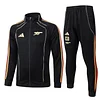 25/26 Arsenal black long zipper Training Jacket Set