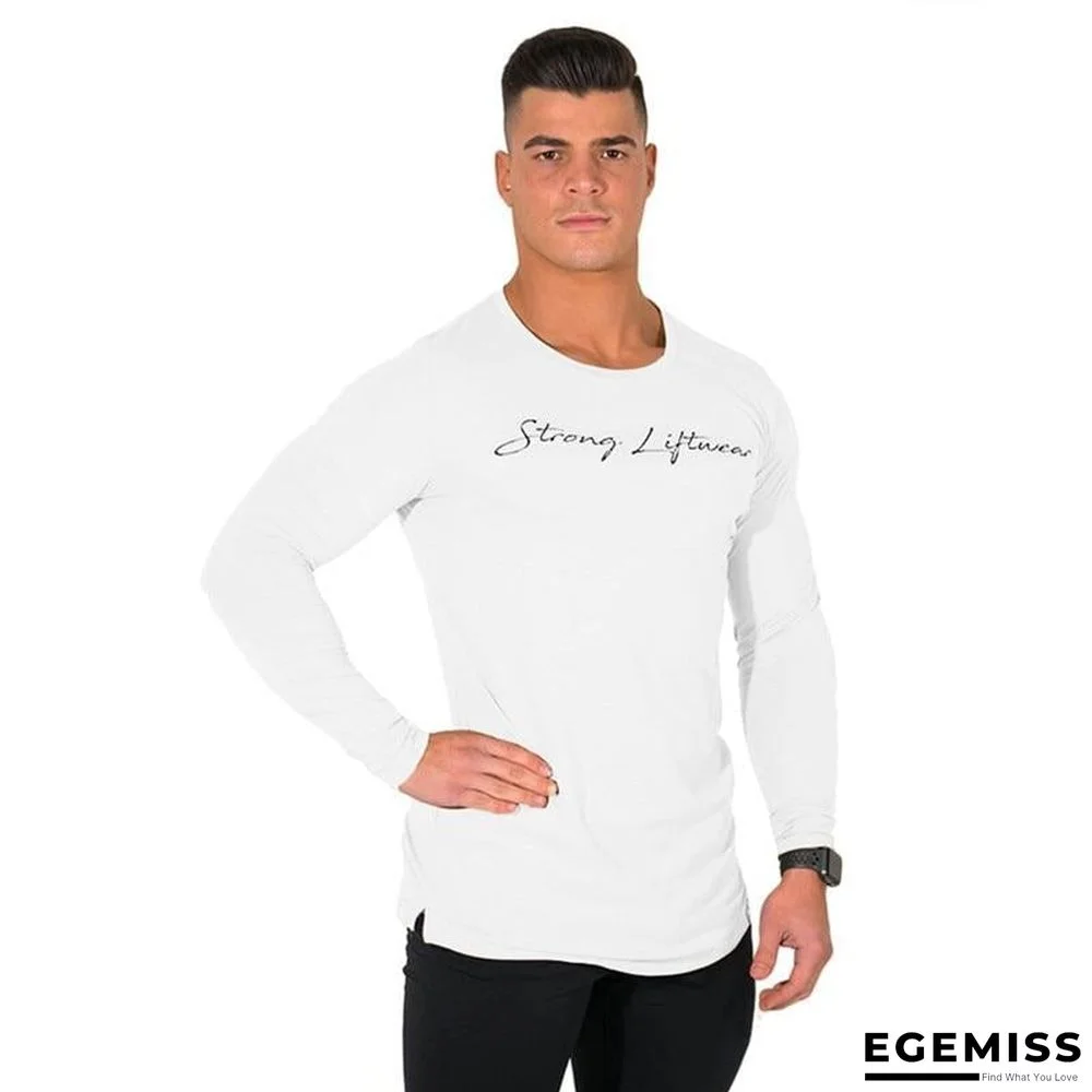 Men High-elasticity Sporting T-shirt Men long Sleeve Fitness T shirt Men's solid gyms Bodybuilding T-shirt Tee | EGEMISS