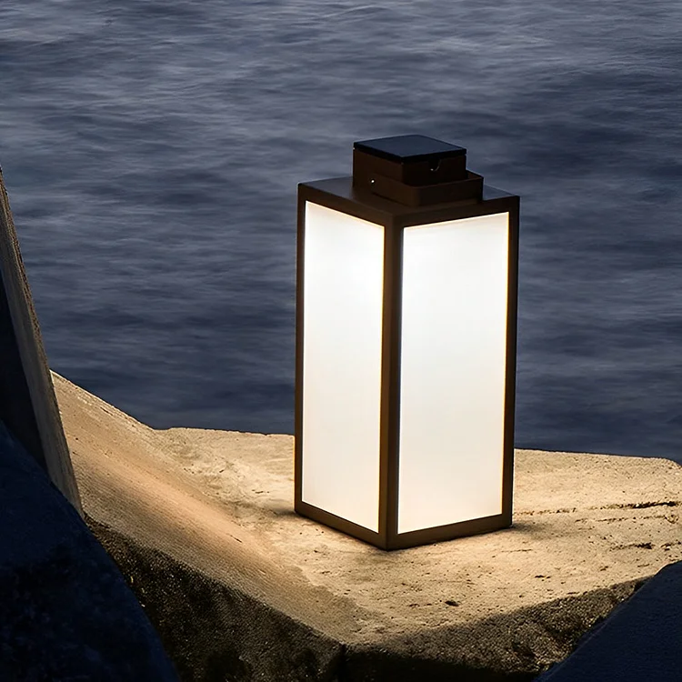 Square Lantern Portable Rechargeable LED Waterproof Solar Lawn Lights - Appledas