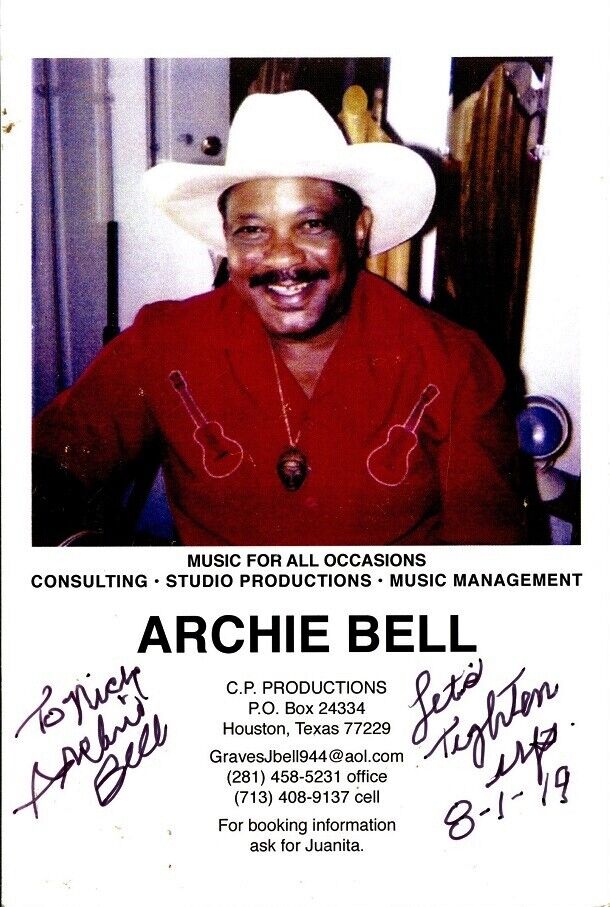 ARCHIE BELL Signed Photo Poster painting