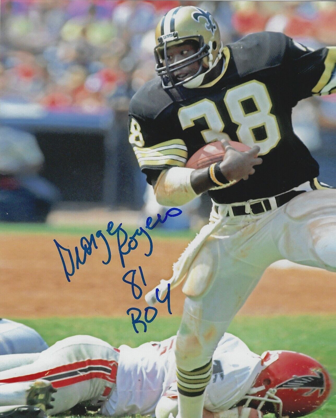 Autographed GEORGE ROGERS 8x10 New Orleans Saints Photo Poster painting - w/COA