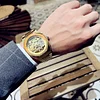 Royal hollow watch men's fully automatic mechanical watch retro business classic oak waterproof fashion brand square watch