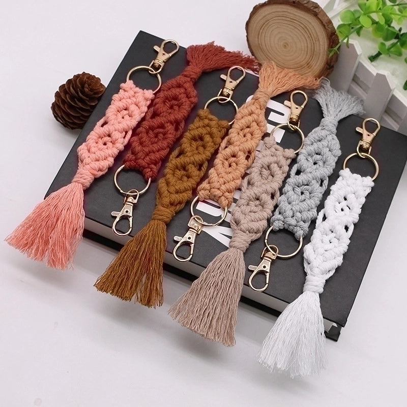 Minimalist Solid Color Cotton Rope Unisex Bag Pendant