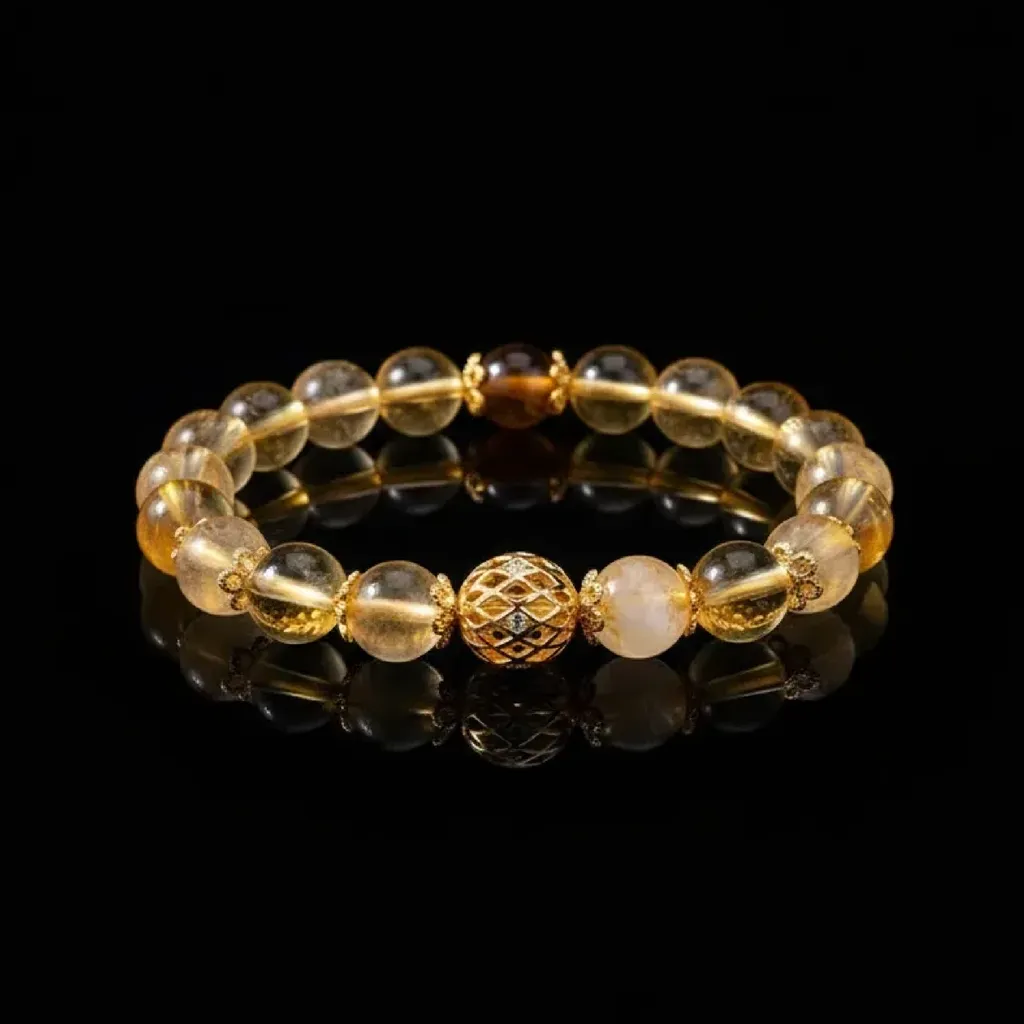 JiStones Natural Citrine Prosperity Bracelet | Mount Putuo Spiritual Collection
