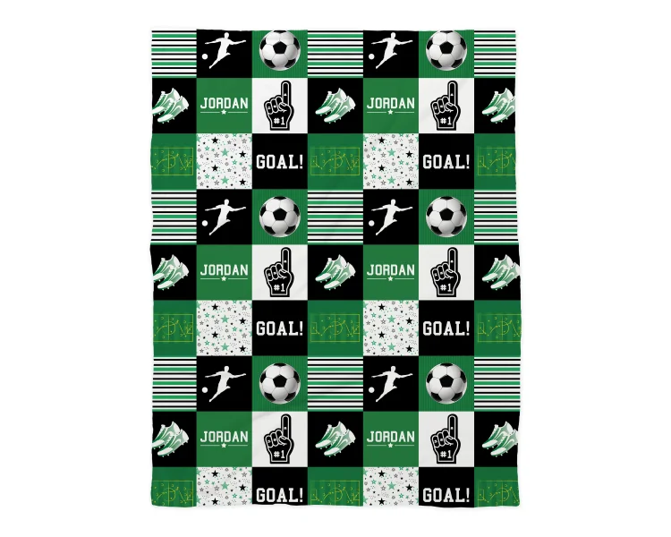 Personalized Soccer Blanket For Comfort & Unique|BKKid238