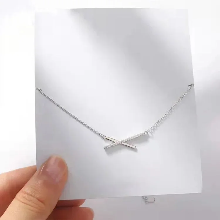 S925 Perfectly Imperfect Sterling Silver Cross Necklace