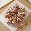 8PCS Satin Plain Colors Hair Band Scrunchie