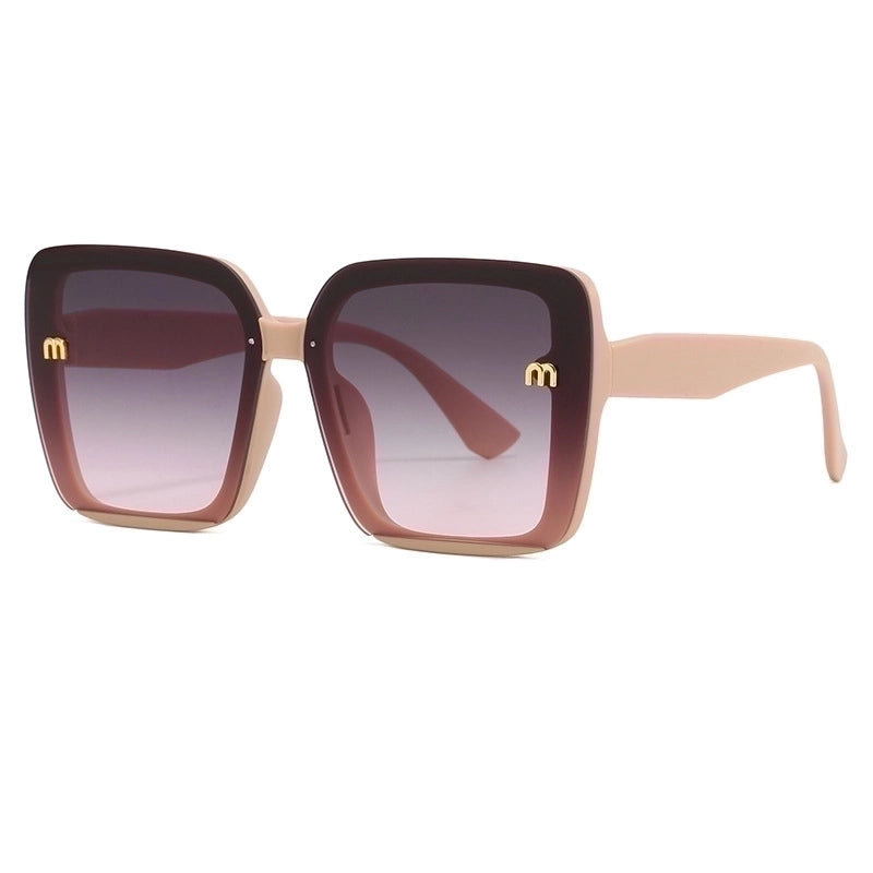 Casual Minimalist Gradient Color Pc Square Full Frame Women’s Sunglasses